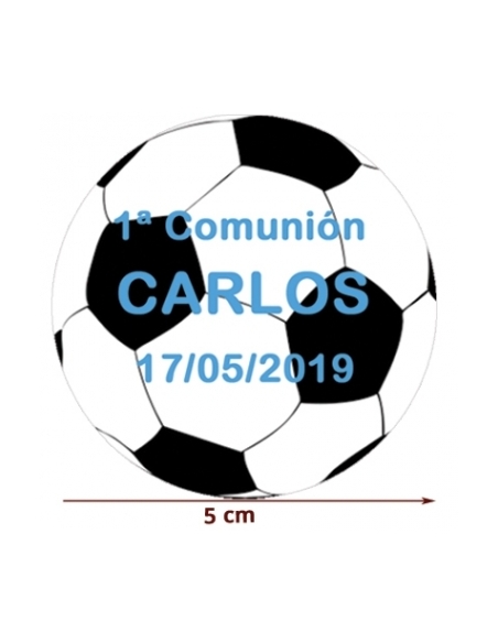 Bolsa chuches azules personalizada 70g para Comunión o fiesta