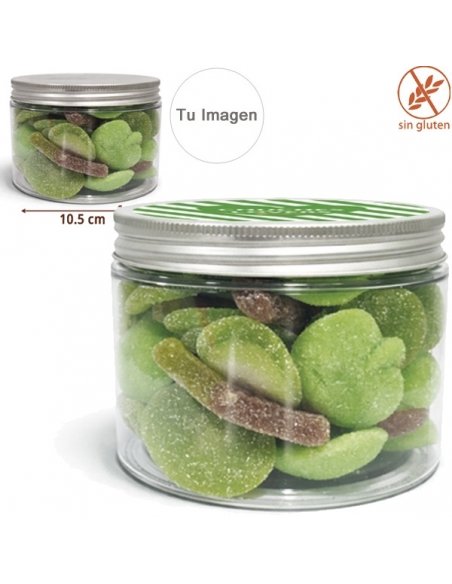 Bote Chuches Surtidas color Verde Mediano 500g con etiqueta