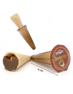 Cucurucho relleno de chocolate leche con galleta envuelto 60uds Gerio