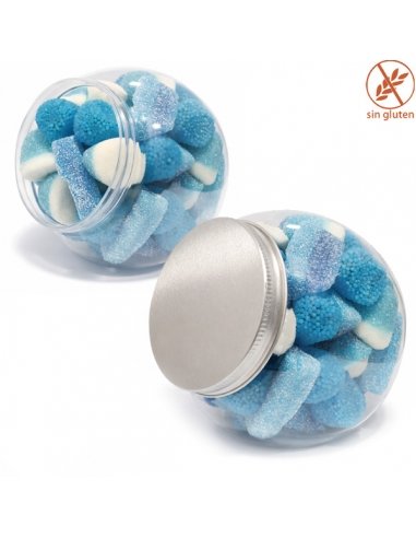Tarro Redondo chuches azules personalizado 300g