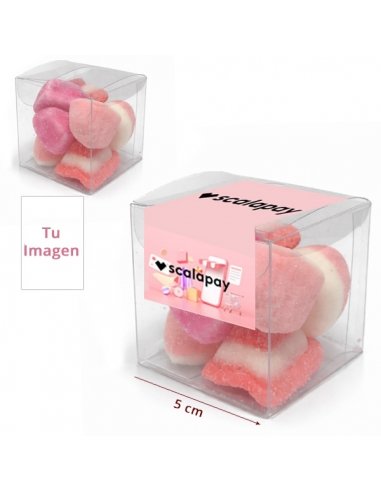 Caja Chuches Rosa 65Gr Con Logo Personalizado