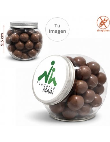 Tarro Redondo Chocobolas personalizado 250 g