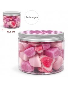 Bote Chuches Surtidas color Rosa Mediano 500g con etiqueta