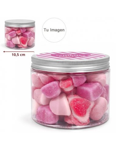 Bote Chuches Surtidas color Rosa Mediano 500g con etiqueta