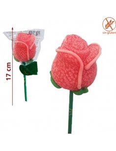 Piruletas forma de Rosa de Caramelo 45gr 18uds Sidral para Sant Jordi