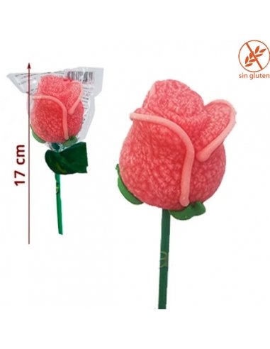 Piruletas forma de Rosa de Caramelo 45gr 18uds Sidral para Sant Jordi