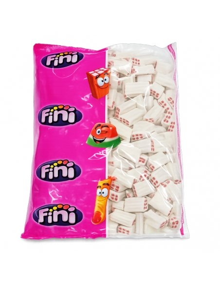 Regaliz Dulce Ladrillos Blancos Blokis Nata y Fresa 250uds Fini Golosinas