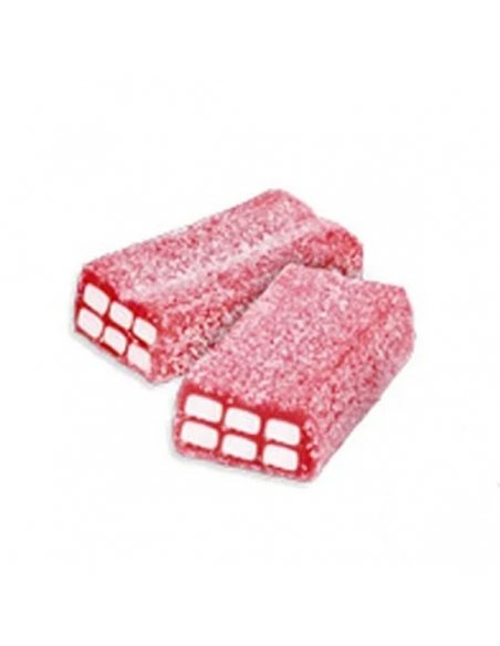 Regaliz Dulce Ladrillos Pica Fresa rellenos nata 250uds Fini Golosinas