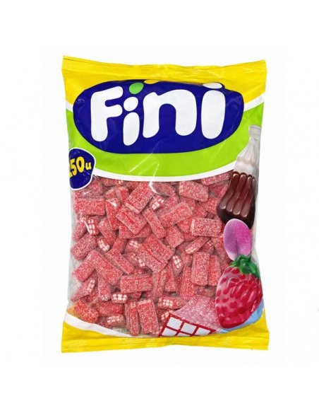 Regaliz Dulce Ladrillos Pica Fresa rellenos nata 250uds Fini Golosinas