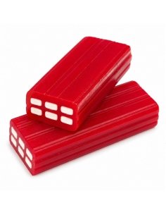 Regaliz Dulce Ladrillos Fresa Brillo rellenos nata 250uds Fini Golosinas