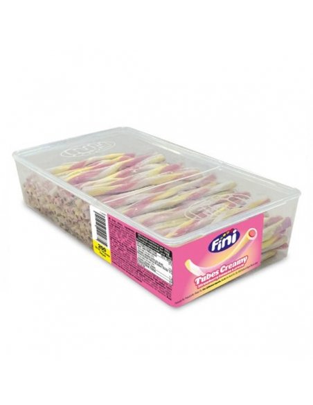 Regaliz Tubes Creamy Yogur de fresa y plátano 200 uds Fini Golosinas