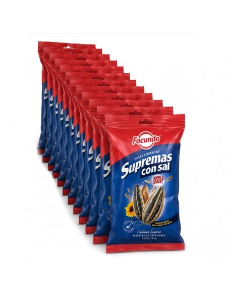 Pipas Facundo Supremas con Sal 12 Bolsitas de 90 g