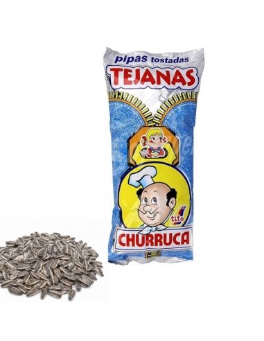 Pipas Tejanas Churruca Ejecutive tostadas con sal marina 10 Bolsitas 120gr