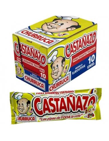 Caja Pipas con sal El Castañazo Ejecutive Churruca 10 Bolsitas 120g