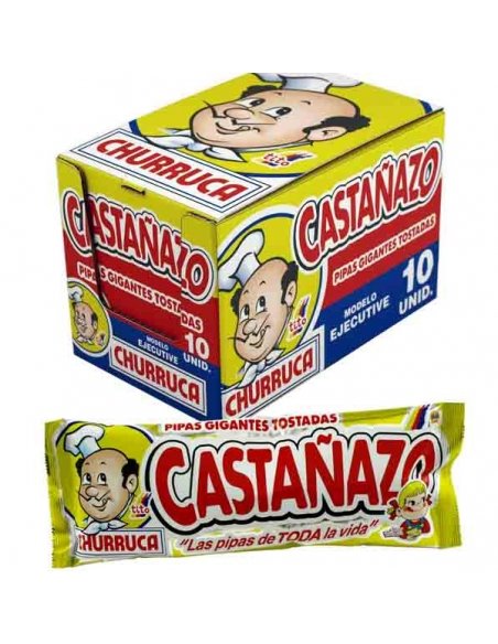 Caja Pipas con sal El Castañazo Ejecutive Churruca 10 Bolsitas 120g