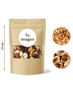 Bolsa Cartón Kraft Frutos Secos 30g personalizada para Empresas