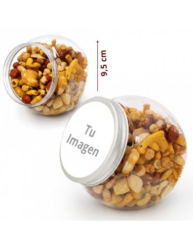 Tarro Redondo de Frutos Secos 210g etiqueta Personalizadas