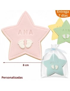 Galleta Estrella de Bautizo Personalizada
