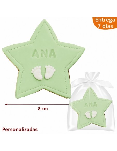 Galleta Estrella de Bautizo Personalizada