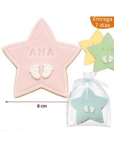 Galleta Estrella de Bautizo Personalizada