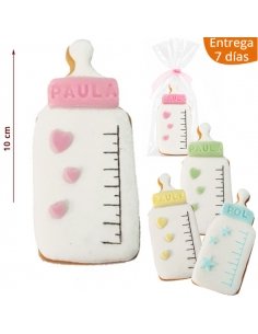 Galleta de Bautizo Personalizada forma Biberón