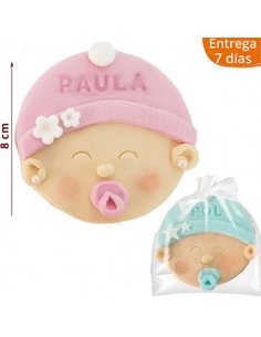 Galletas Cara Bebé Gorro Personalizada