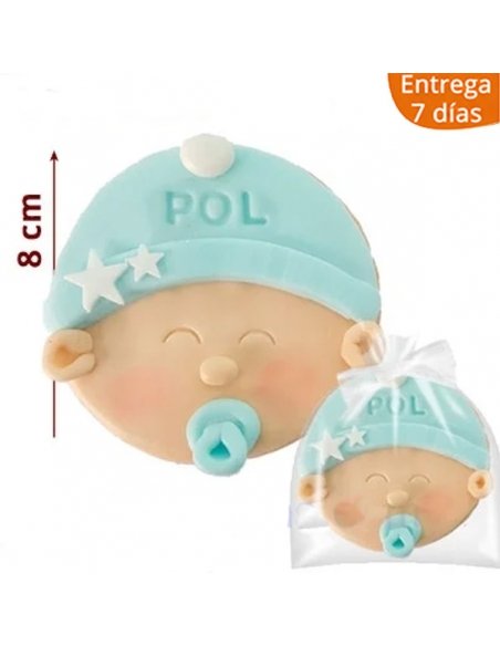 Galletas Cara Bebé Gorro Personalizada