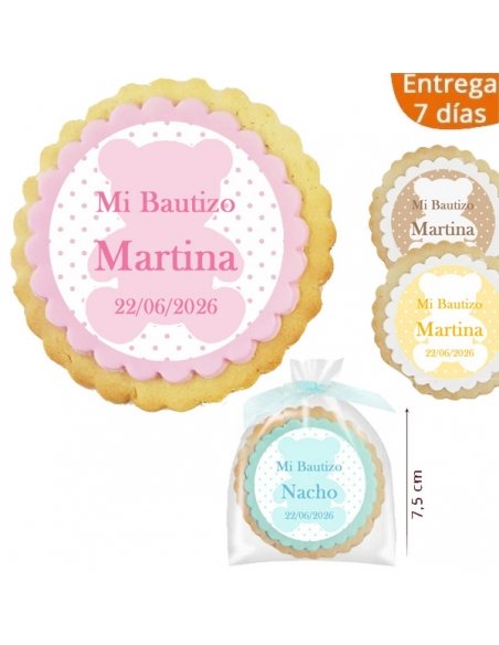 Galleta Recordatorio Bautizo Oso Personalizada