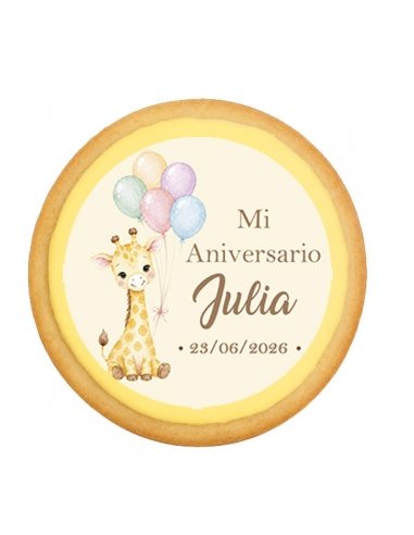Galleta de Bautizo y Cumpleaños Animales con...