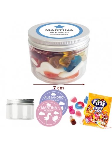 Tarro de Mini Chuches Bautizo Para Montar personalizados