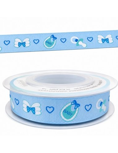 Cinta de Tela Bebé Azul para Detalles (1,5cm x 2,75m)