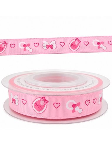 Cinta de Tela Bebé Rosa para Detalles (1,5cm x 2,75m)
