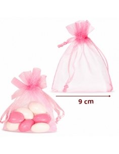 Bolsitas Organza Rosa 9x11cm 6uds