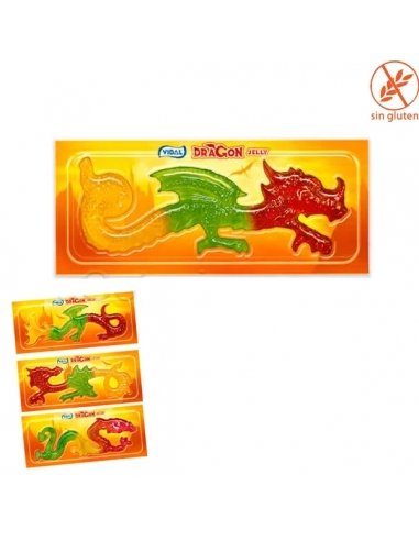 Gelatina Dragon Envuelta 22Uds Vidal
