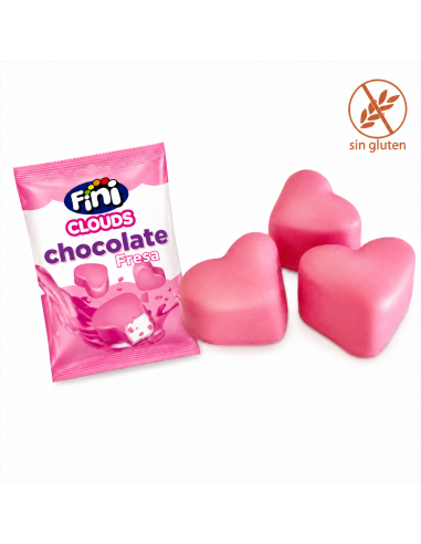 Nubes Corazon Choco Fresa Fini 12 Bolsitas 80gr