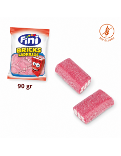 Regalices Dulces Ladrillos Fresa Pica Fini 12 Bolsitas 90gr