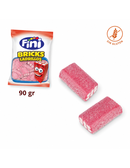 Ladrillos Fresa Pica Fini 12 Bolsitas 90gr | eGolosinas
