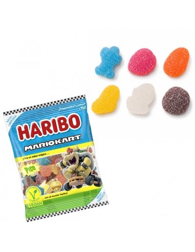 Mini Chuches Mario Kart Pica 18 Bolsitas de 100gr Haribo Golosinas