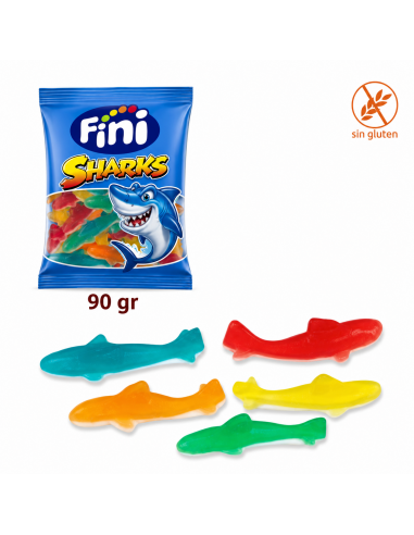 Chuches Tiburones Brillo Fini 12 Bolsitas 90gr