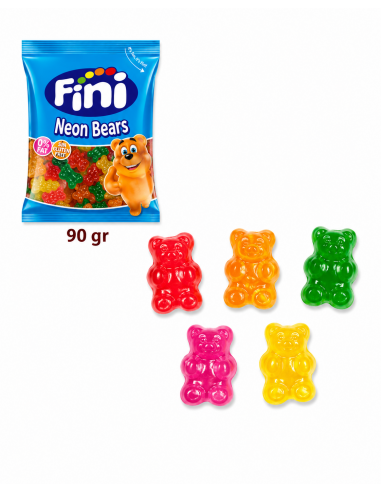 Chuches Osos Neon Brillo Fini 12 Bolsitas 90gr