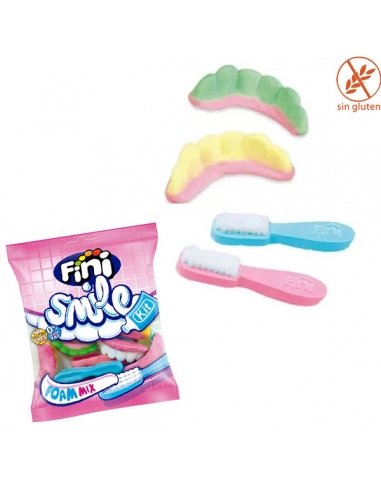 Goma Espuma Dentaduras y Cepillos 12 Bolsitas 90gr Fini