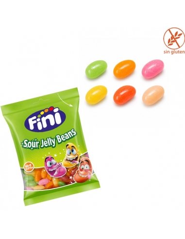Gominolas Jelly Beans Sour Alubias Pica 12 Bolsitas 90gr Fini