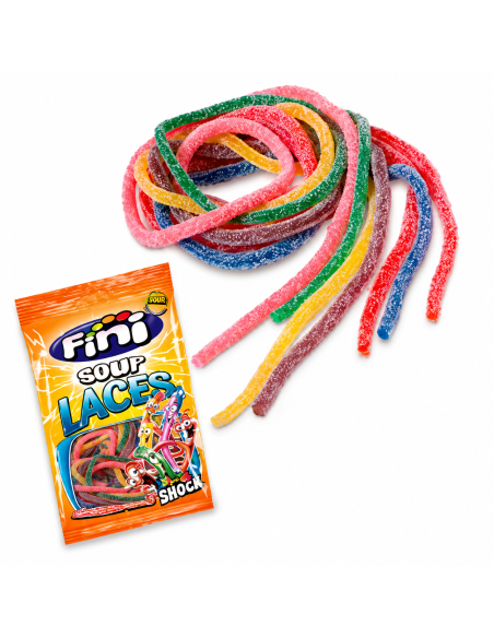 Regalices Dulces Espaguetis Multicolor Fini 12 Bolsitas 90gr|eGolosinas