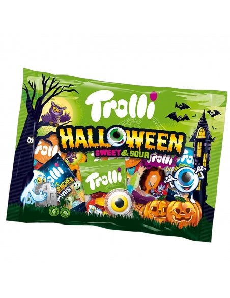 19 Bolsitas Chuches Halloween Dulces y ácidas (360 g total) de Trolli