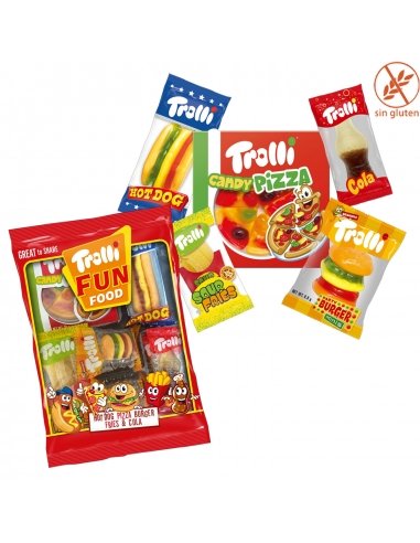 Gominolas Fun Food Trolli 12 Bolsitas de 88g (8 piezas cada bolsita)