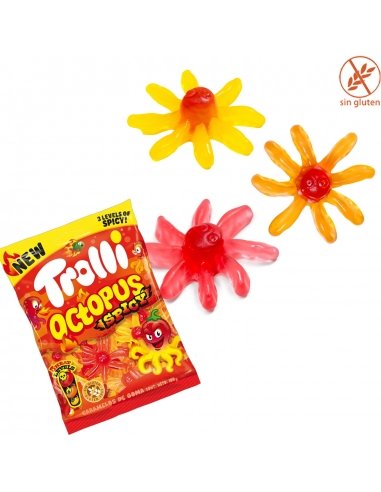 Gominolas Pulpos Picantes Trolli 16 Bolsitas 100gr