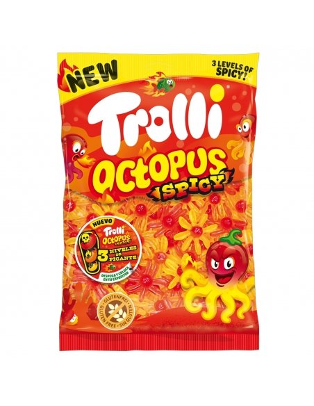 Bolsa a granel de 1Kg de Gominolas Pulpos Picantes de Trolli