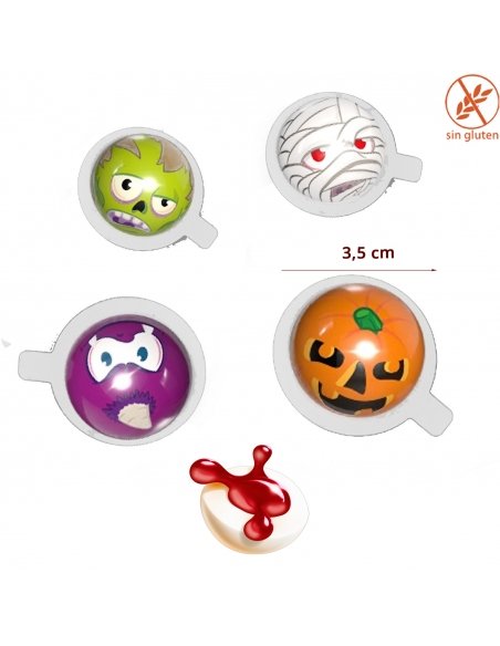Chuches Scary Heads Cabezas Halloween 60uds Trolli Golosinas