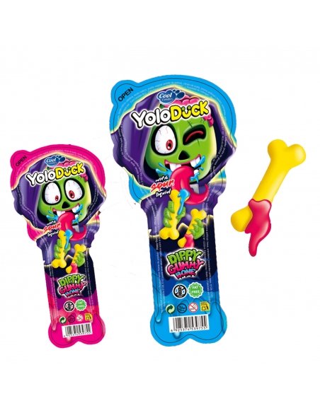 Hueso Goma con golosina líquida Dipper Gummy Bones 12uds YoloDuck