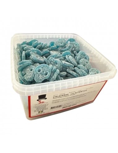 Tarro de Goma Calavera ácida Azul pintalenguas 290uds Flopo